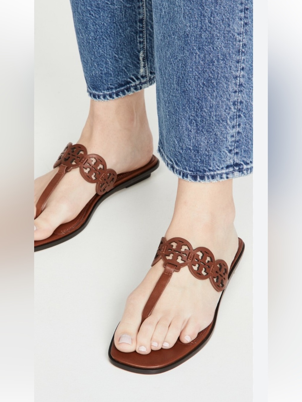 Tory Burch Brown Leather Sandals size 7